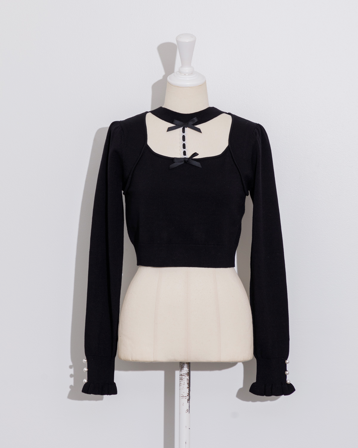 pium レースチョーカーケープニット ピンク レースチョーカーケープニット – pium