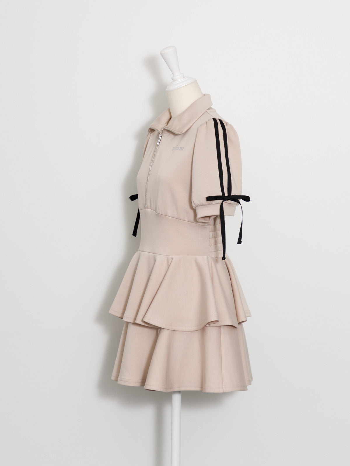 ダブルラインティアードジャージワンピース