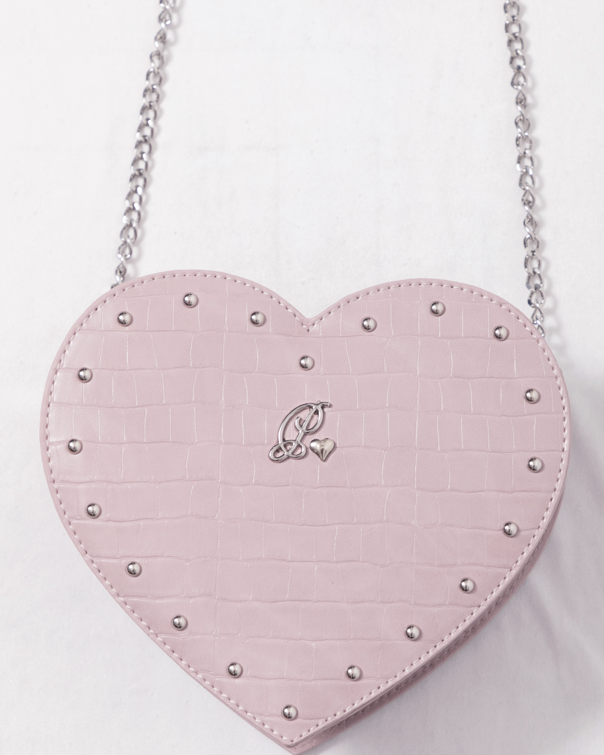 クロコ調ハートバッグ