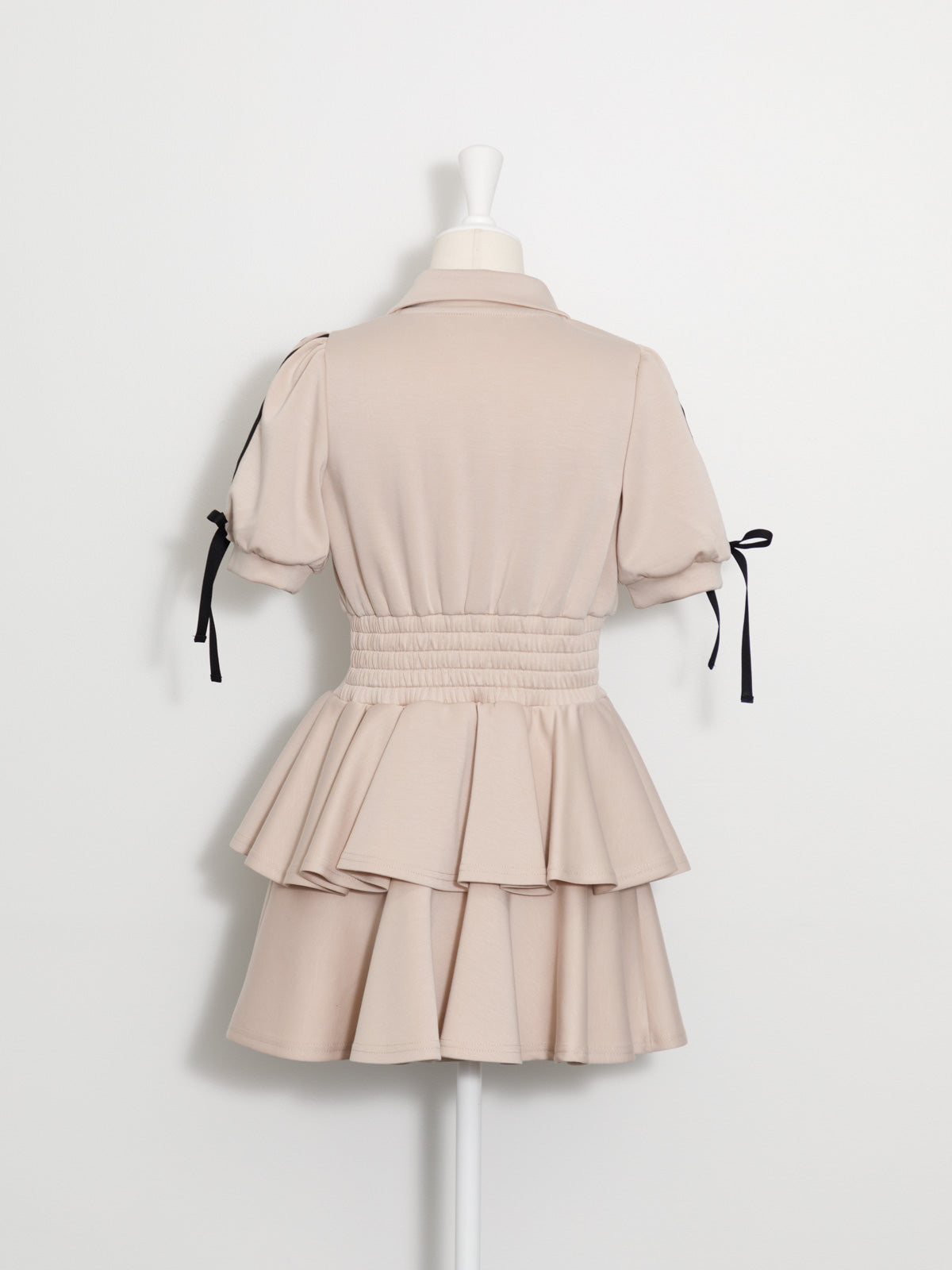 ダブルラインティアードジャージワンピース