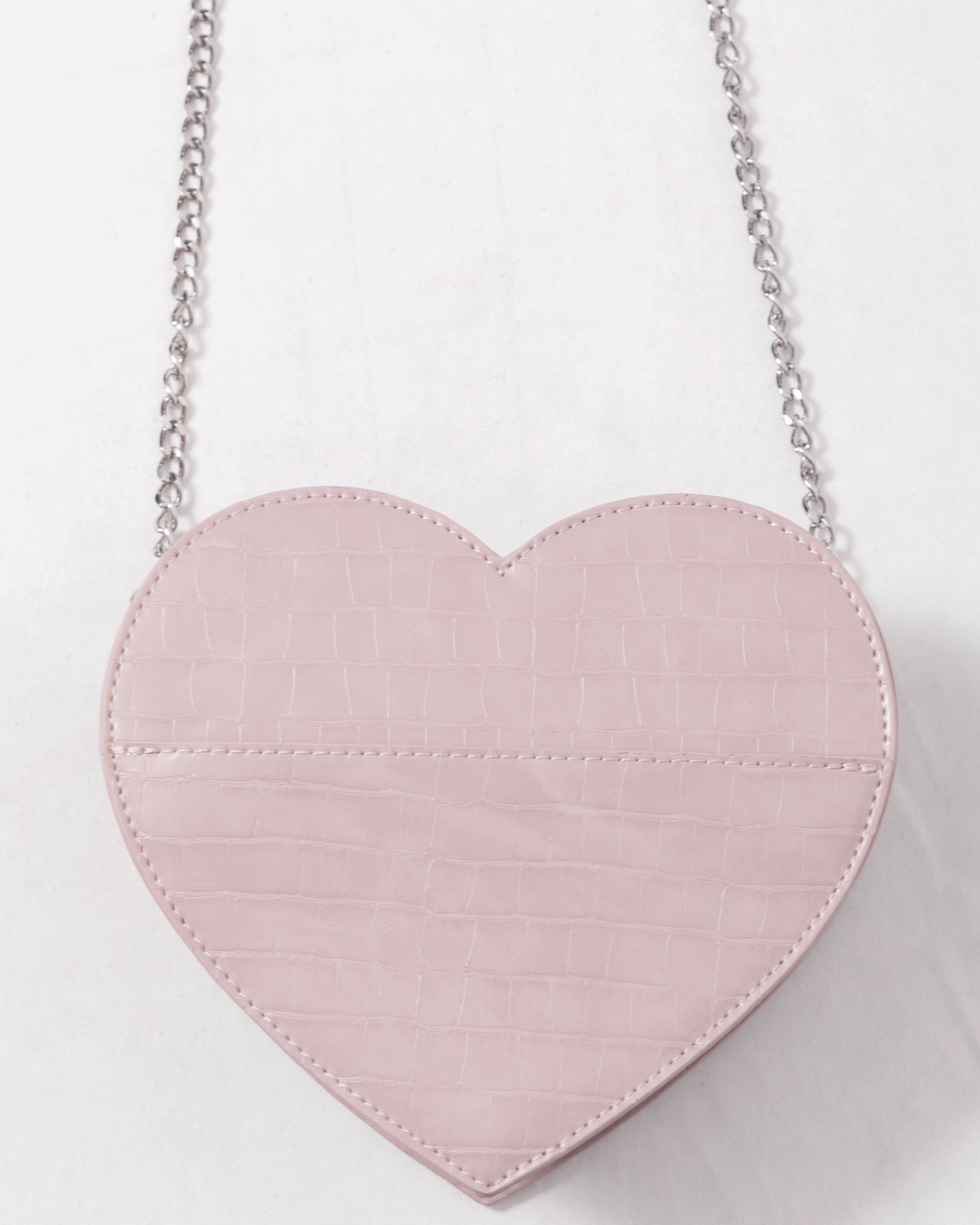 クロコ調ハートバッグ