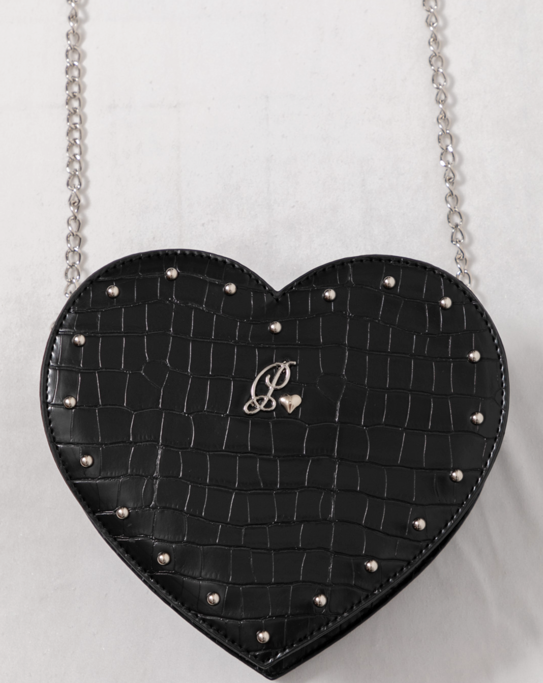 クロコ調ハートバッグ