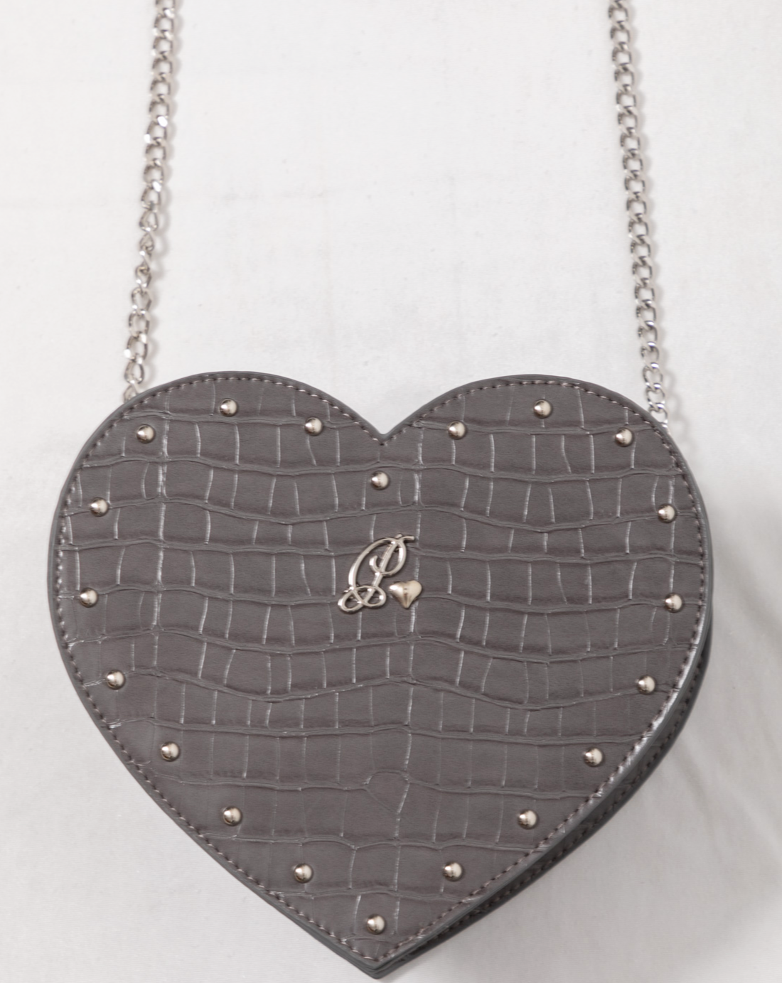 クロコ調ハートバッグ