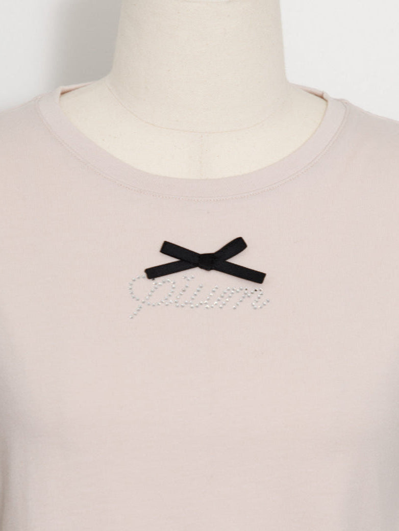 ミニリボンpiumロゴTシャツ