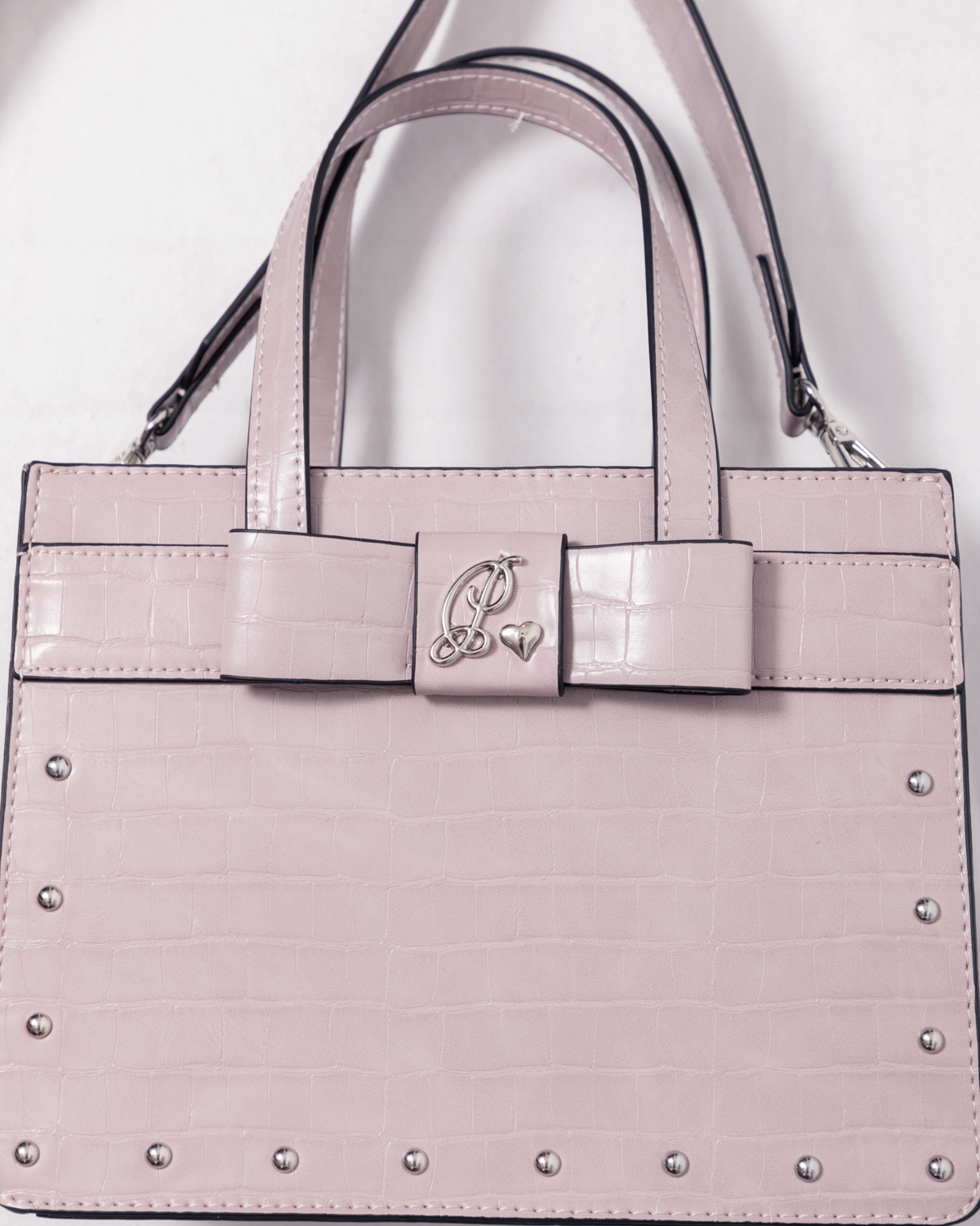 クロコ調スクエアミニトートバッグ