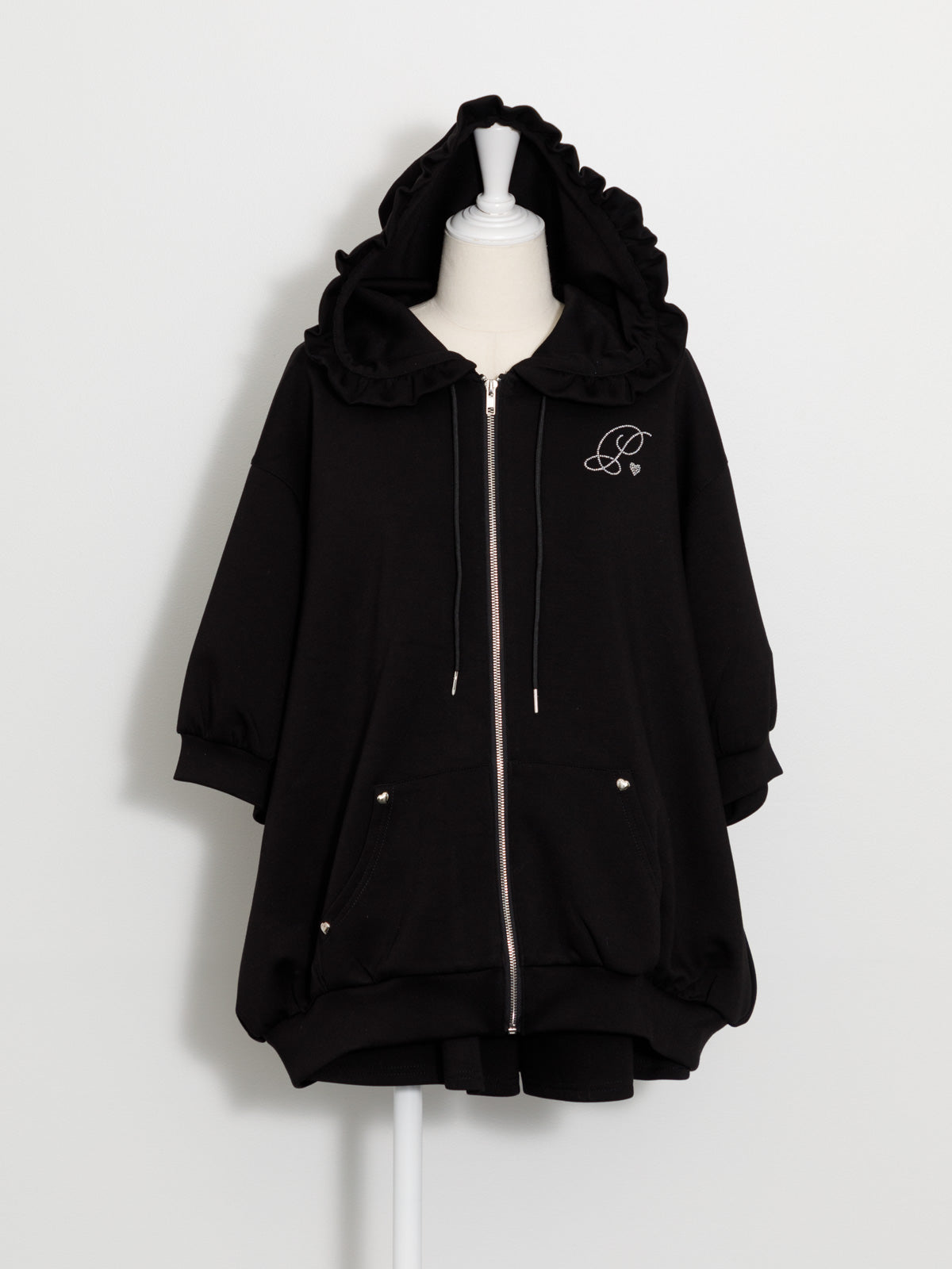 オーバーサイズ半袖パーカー×フリルスカートセット