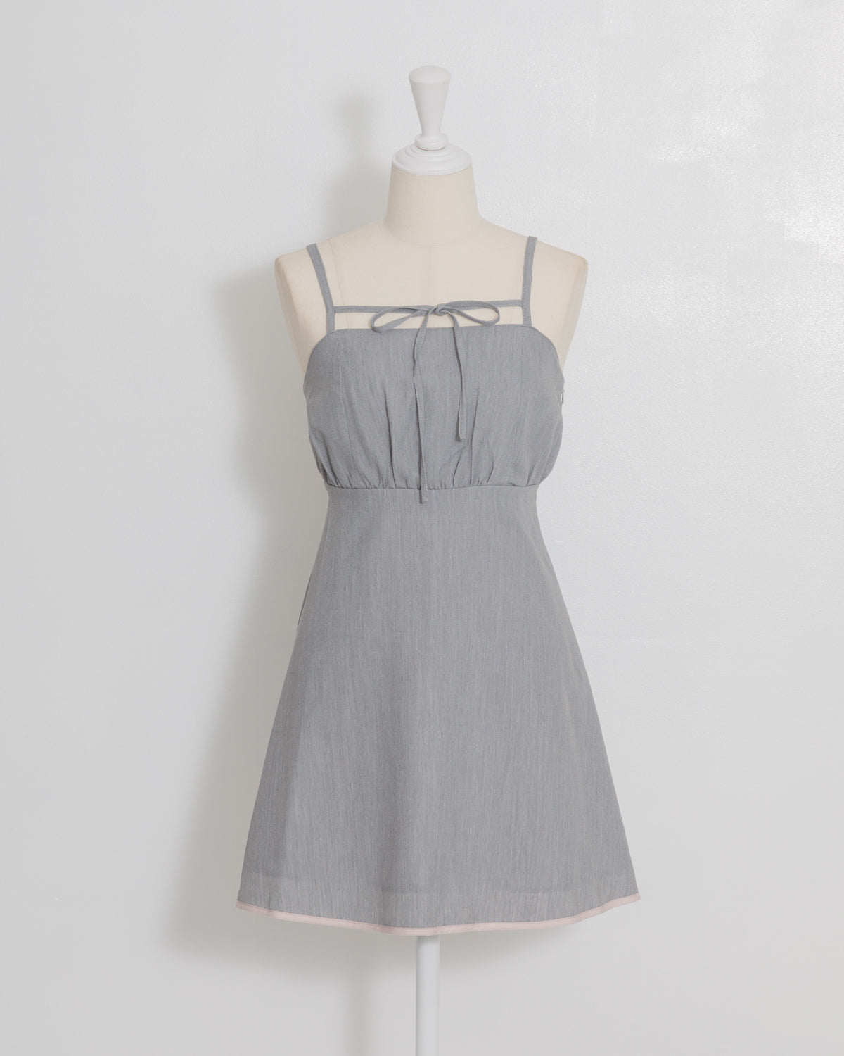 パイピングジャケット×キャミワンピセット