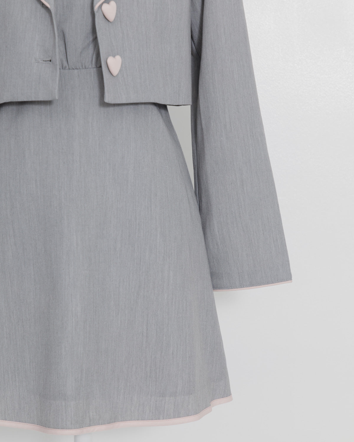 パイピングジャケット×キャミワンピセット