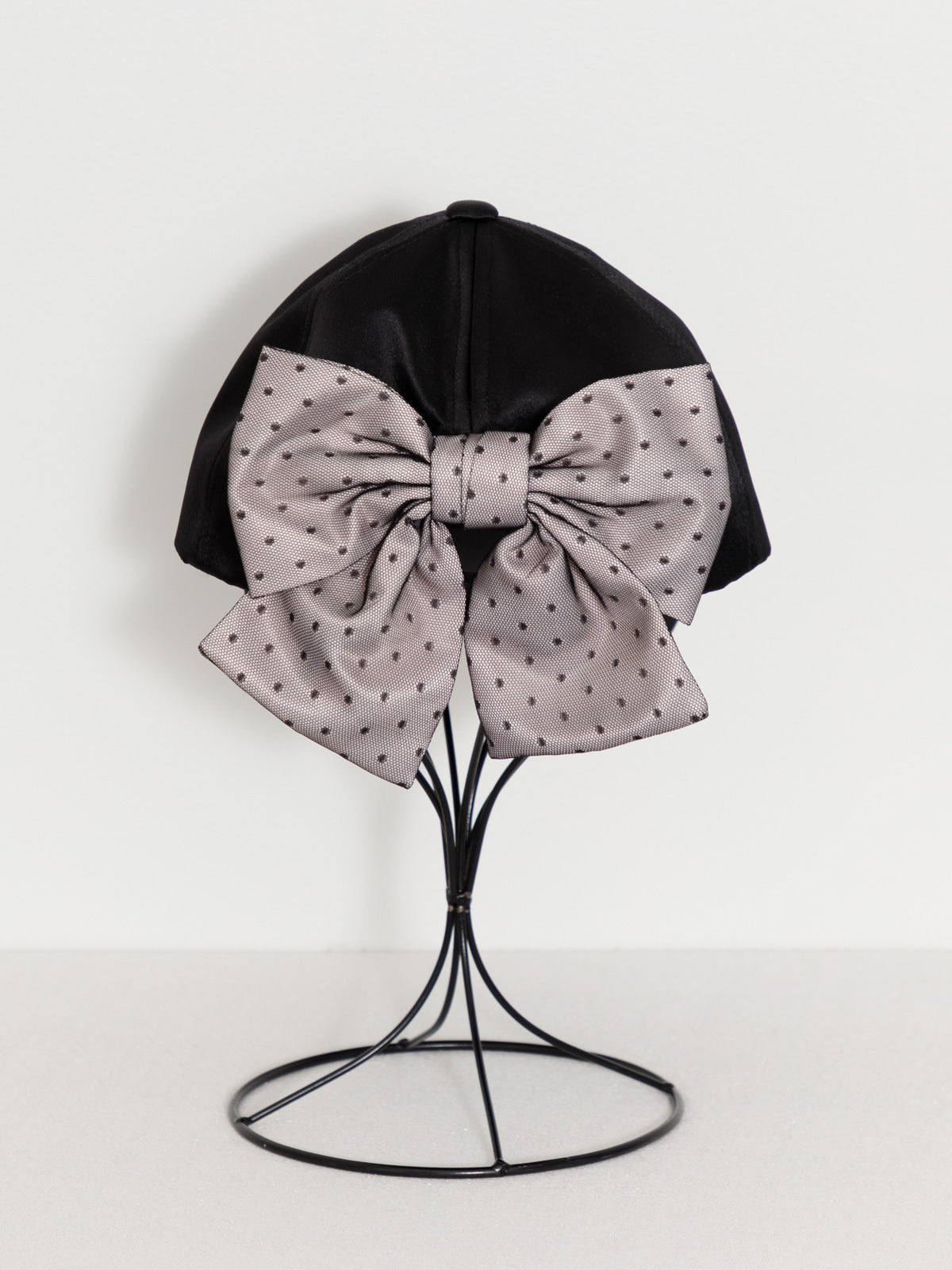 バックリボンサテンキャップ