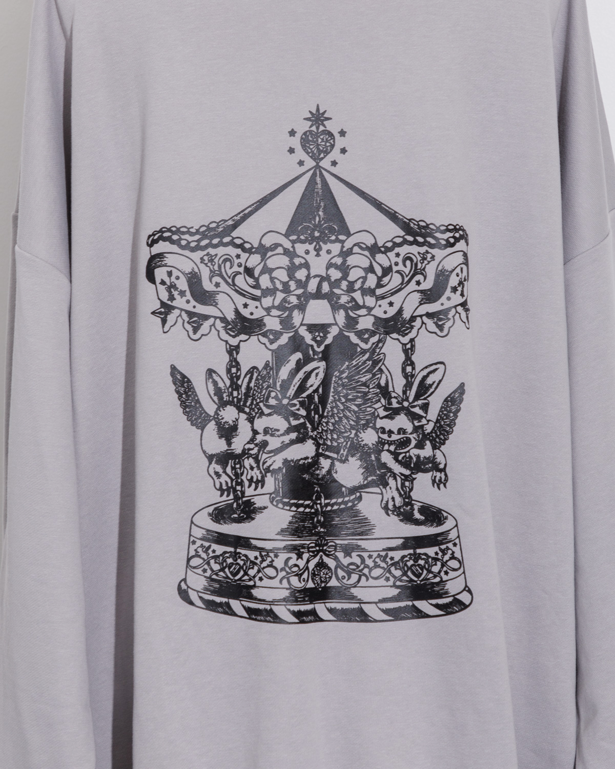 pium bunny go round オーバーサイズジップパーカー