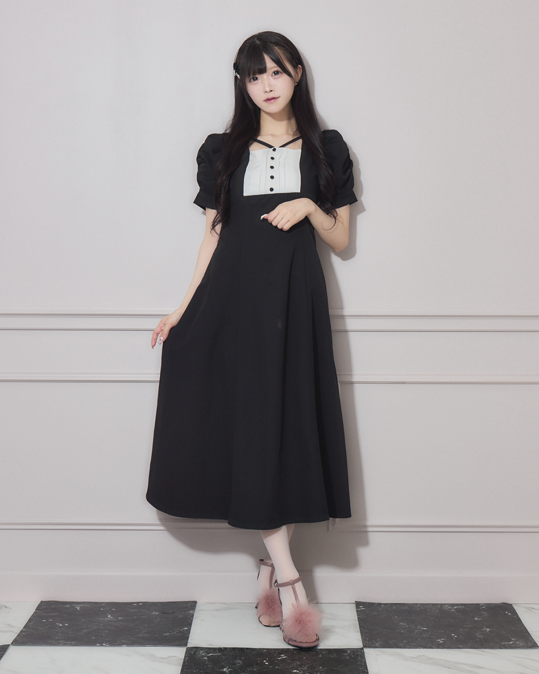 モデル身長:161cm/着用カラー:ブラック