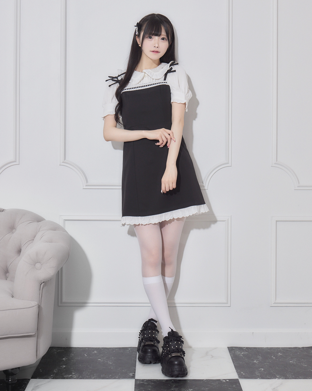 モデル身長:161cm/着用カラー:ブラック