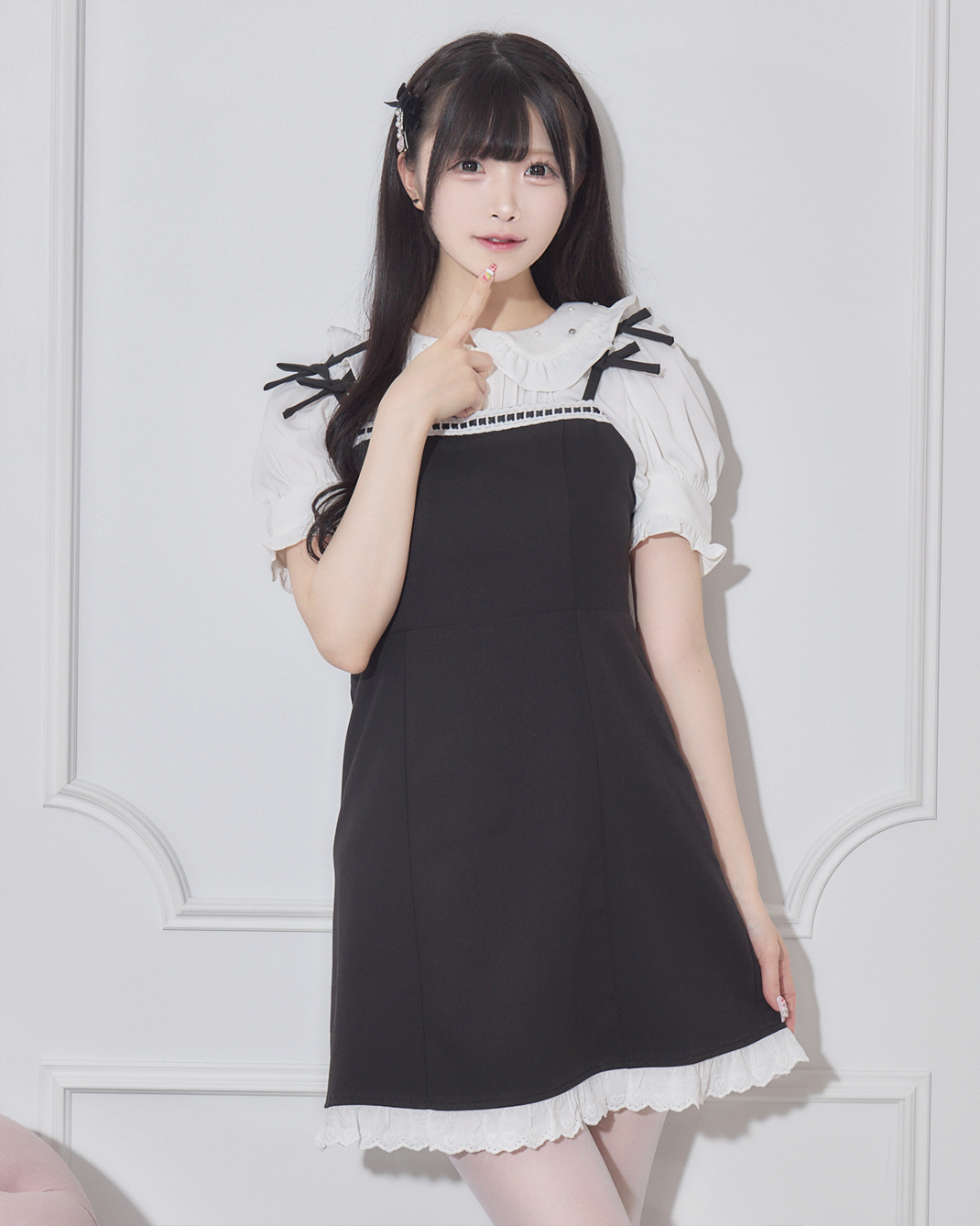 モデル身長:161cm/着用カラー:ブラック