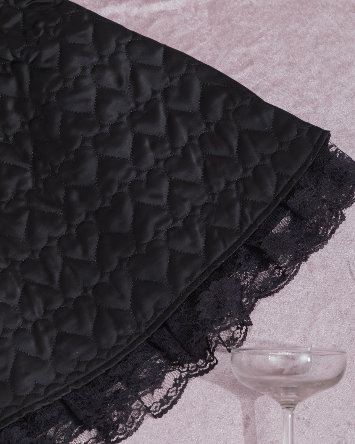 ハートキルティングフレアミニスカート