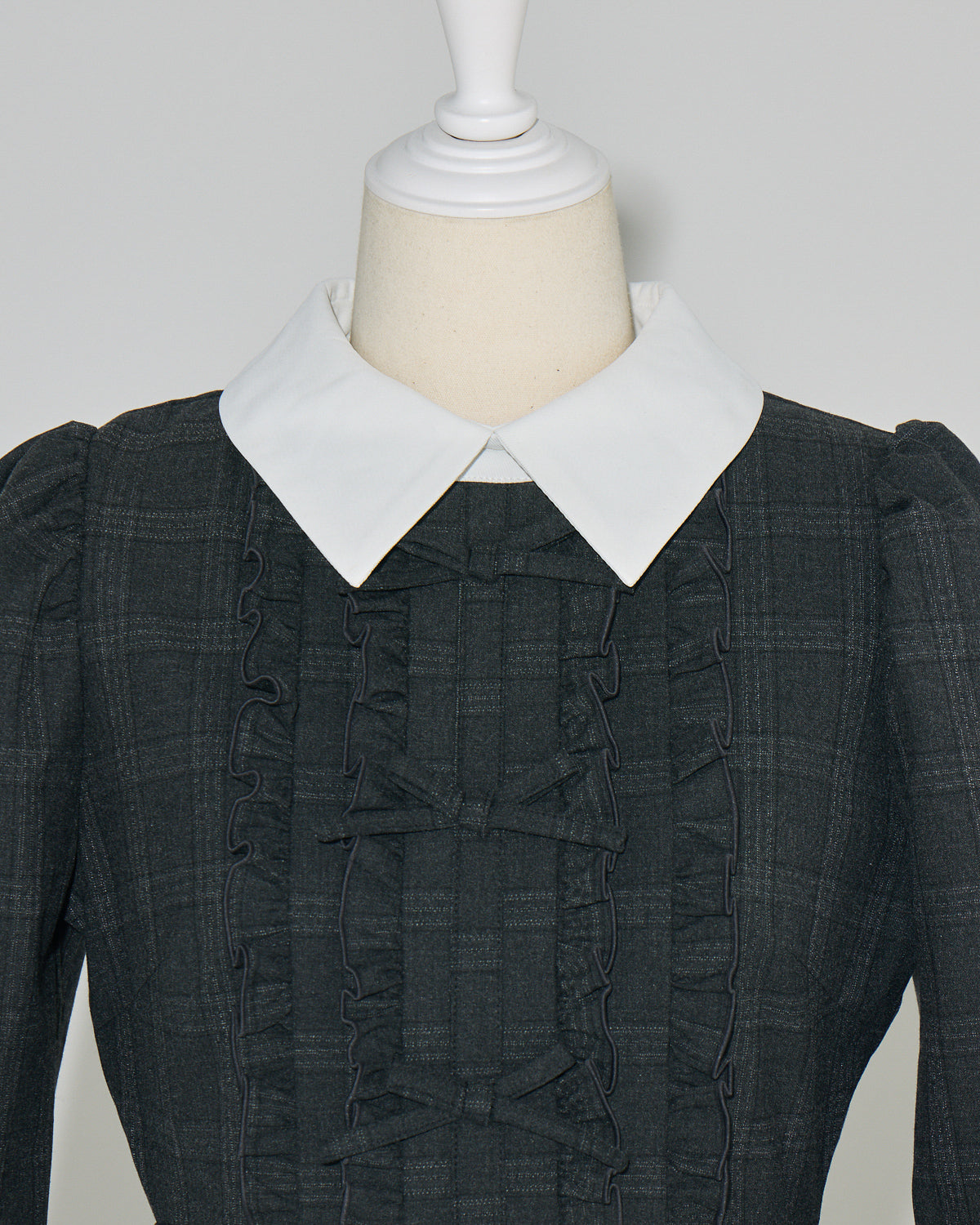 フリルリボン襟付きセットアップ