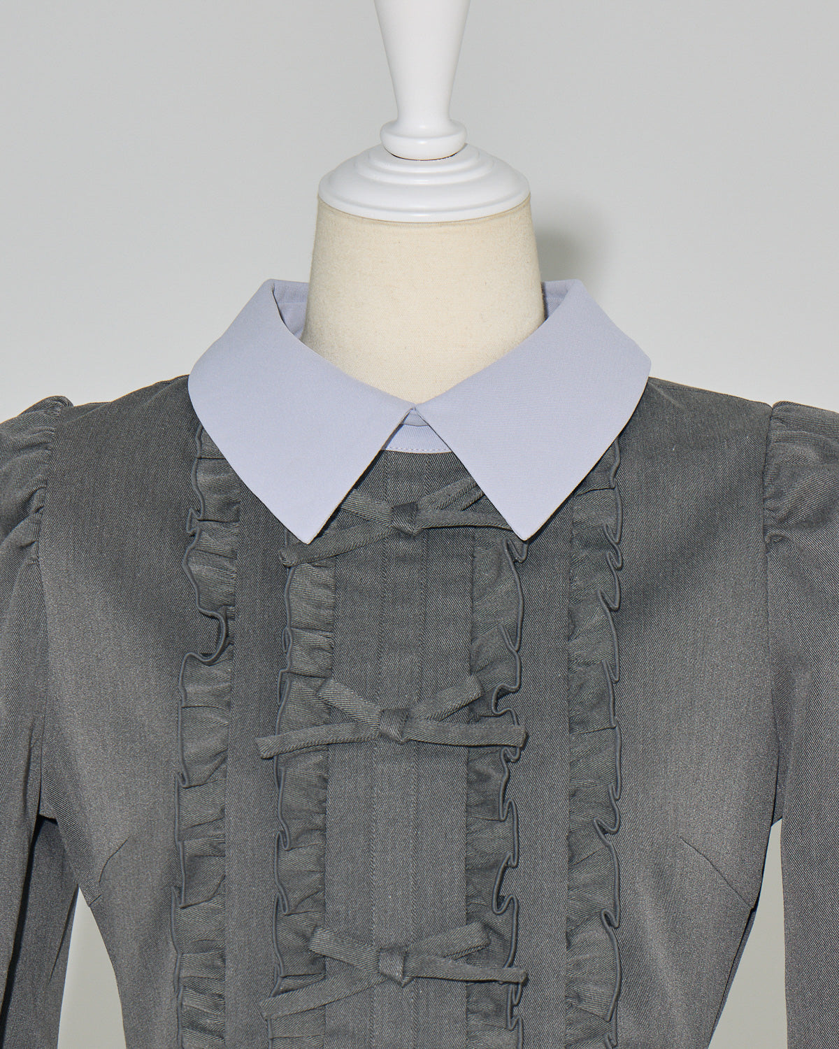 フリルリボン襟付きセットアップ