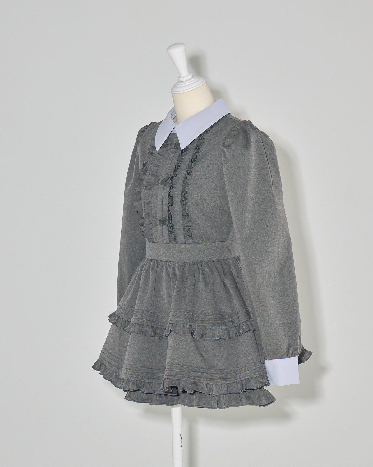 フリルリボン襟付きセットアップ