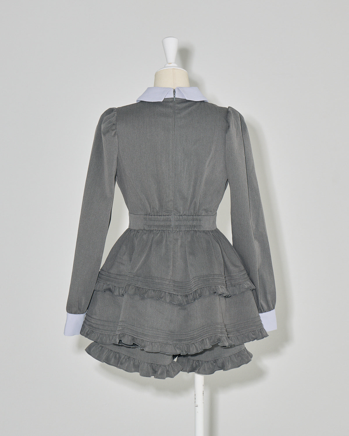 フリルリボン襟付きセットアップ