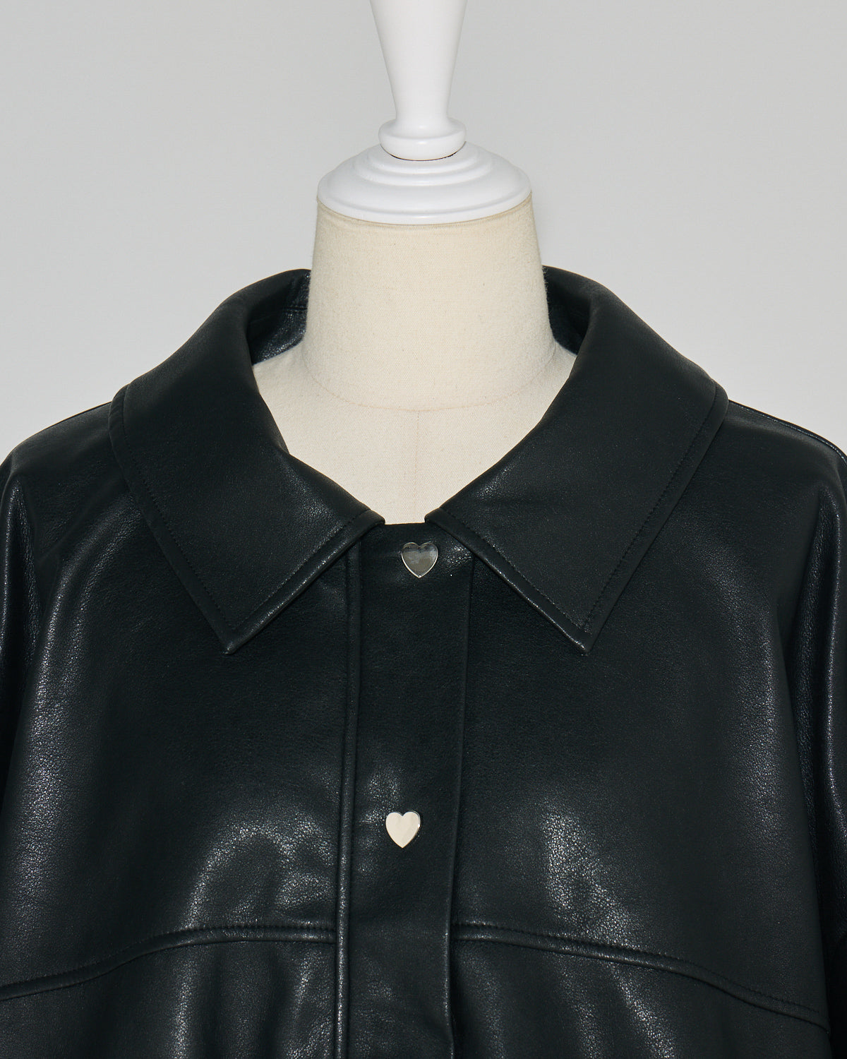 ハートレースアップレザージャケット