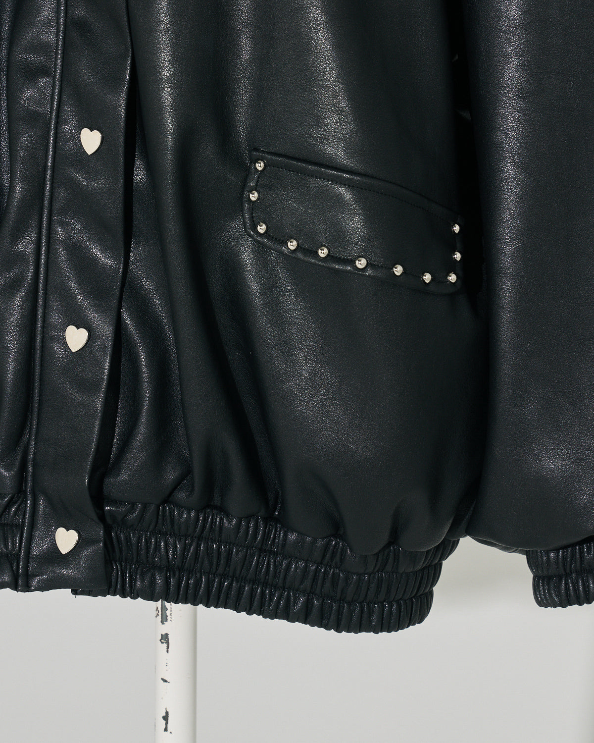 ハートレースアップレザージャケット
