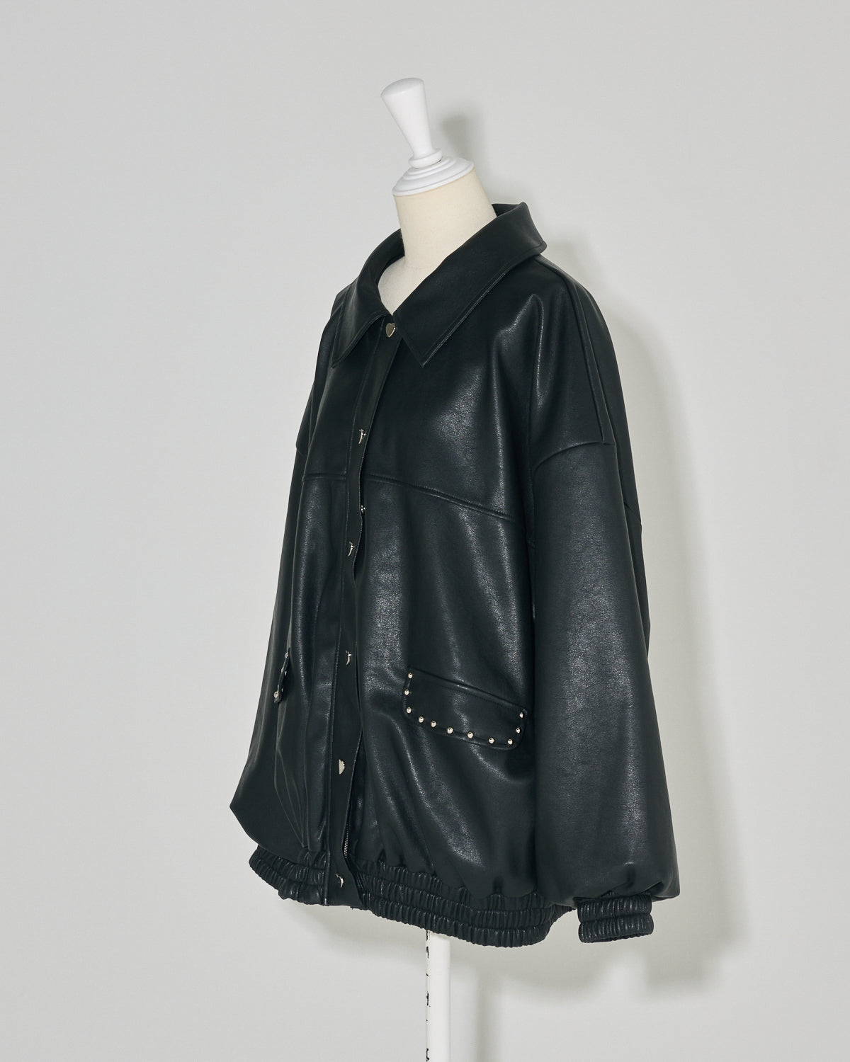 ハートレースアップレザージャケット