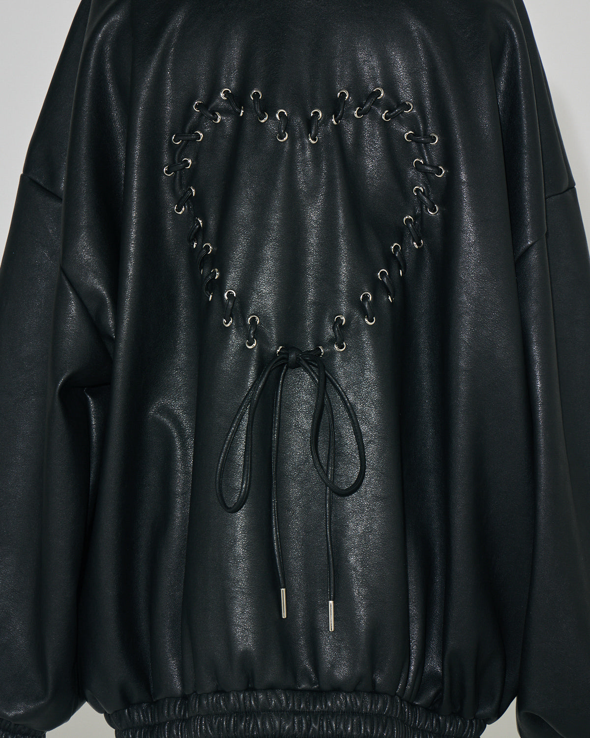 ハートレースアップレザージャケット