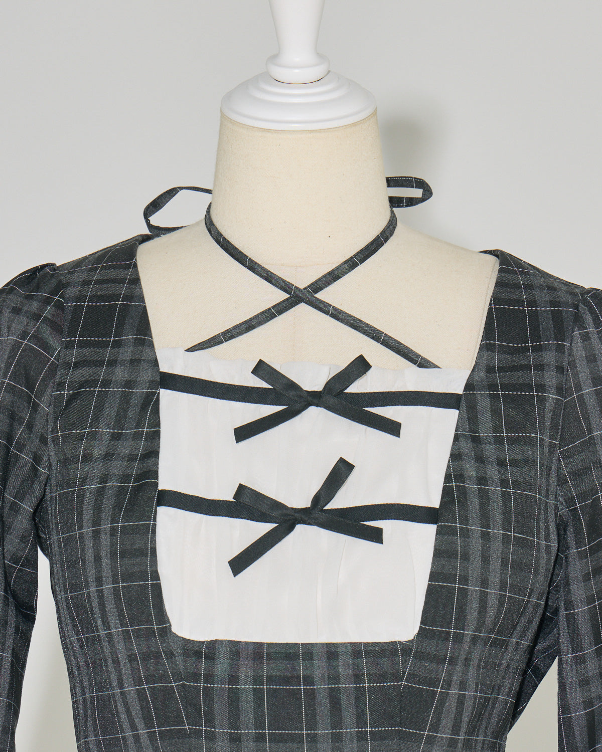 クロステープバイカラーティアードワンピース