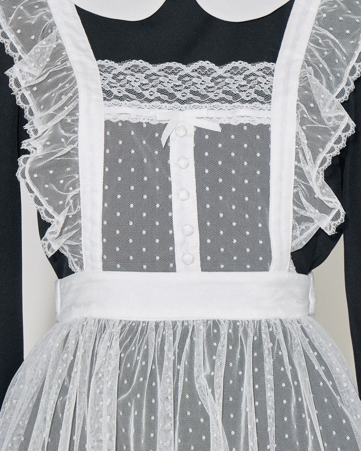 チュールエプロン付きドーリーワンピース