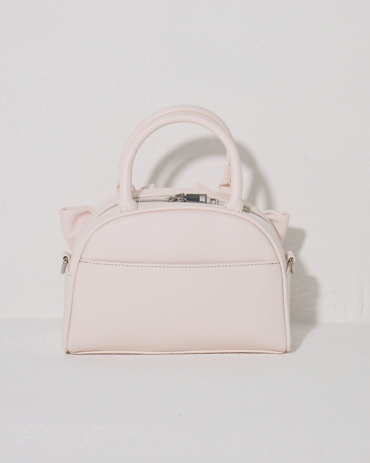 ハートポーチ付きリボンボストンバッグ