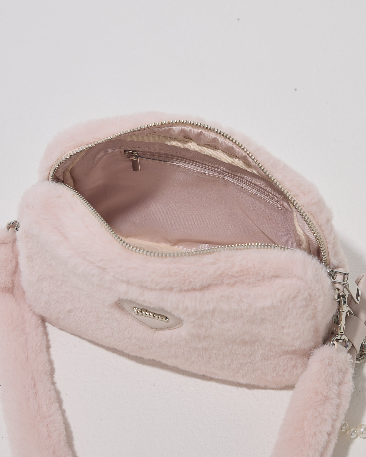 チャーム付き2wayファーバッグ