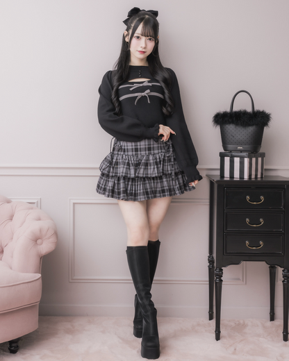 モデル身長：155cm/着用カラー：ブラック