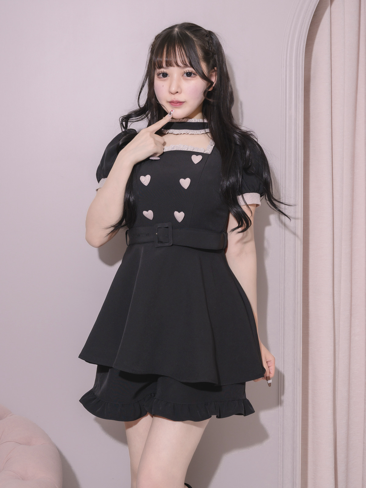 モデル身長:157cm/着用カラー:ブラック