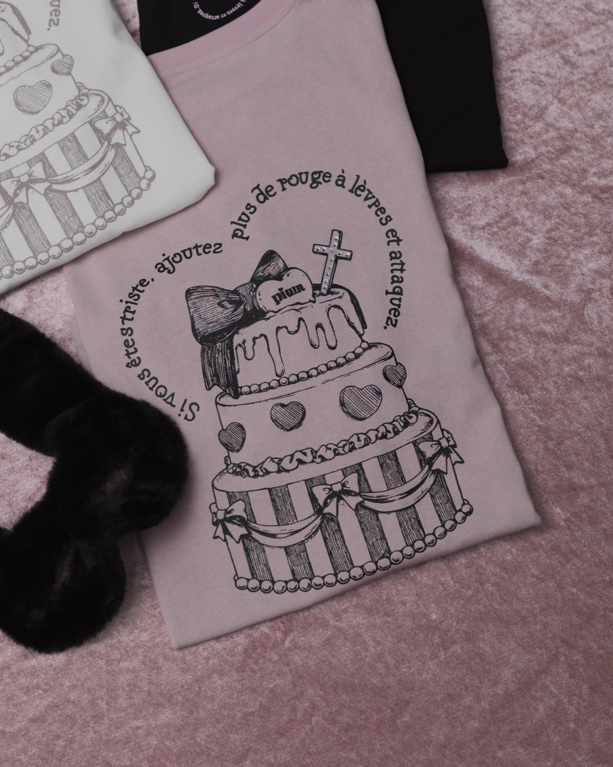 pium melty cake オーバーサイズロングTシャツ