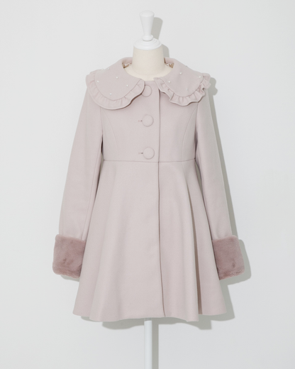 pium ビジューカラードーリーフレアコート ピンク pium ビジューカラードーリーフレアコート ピンク