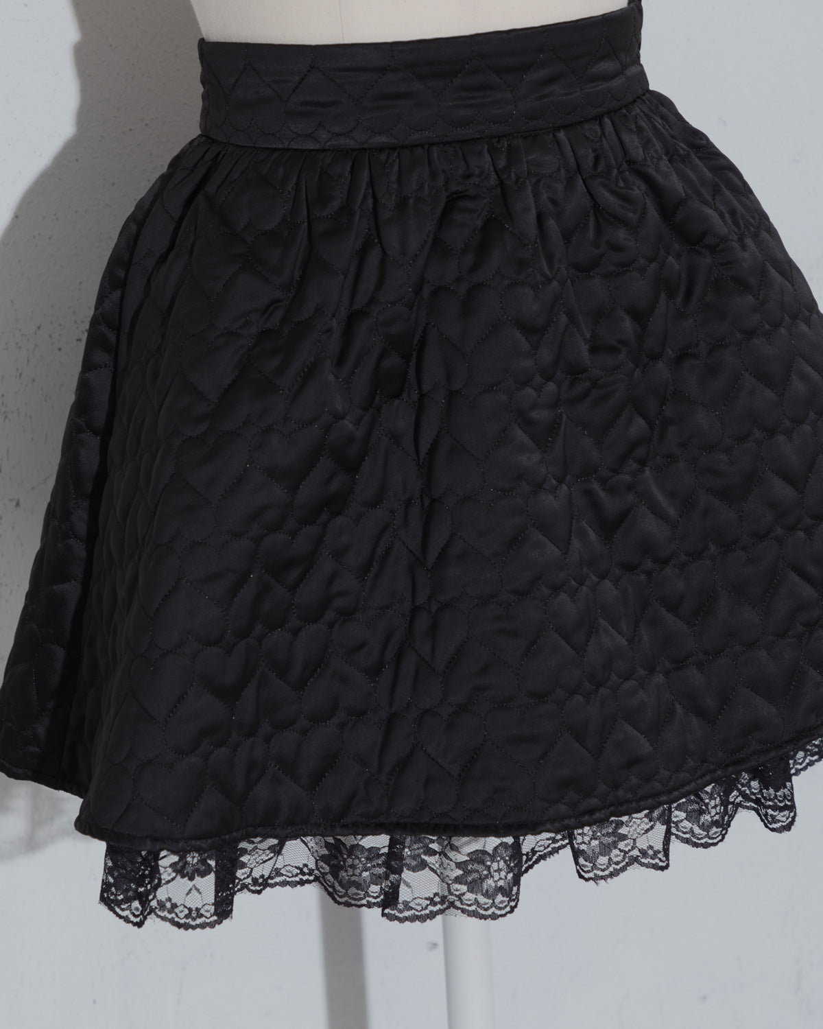 ハートキルティングフレアミニスカート