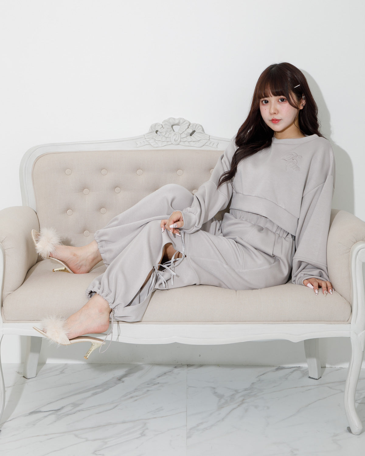 ボンディングサイドリボンスウェットセット