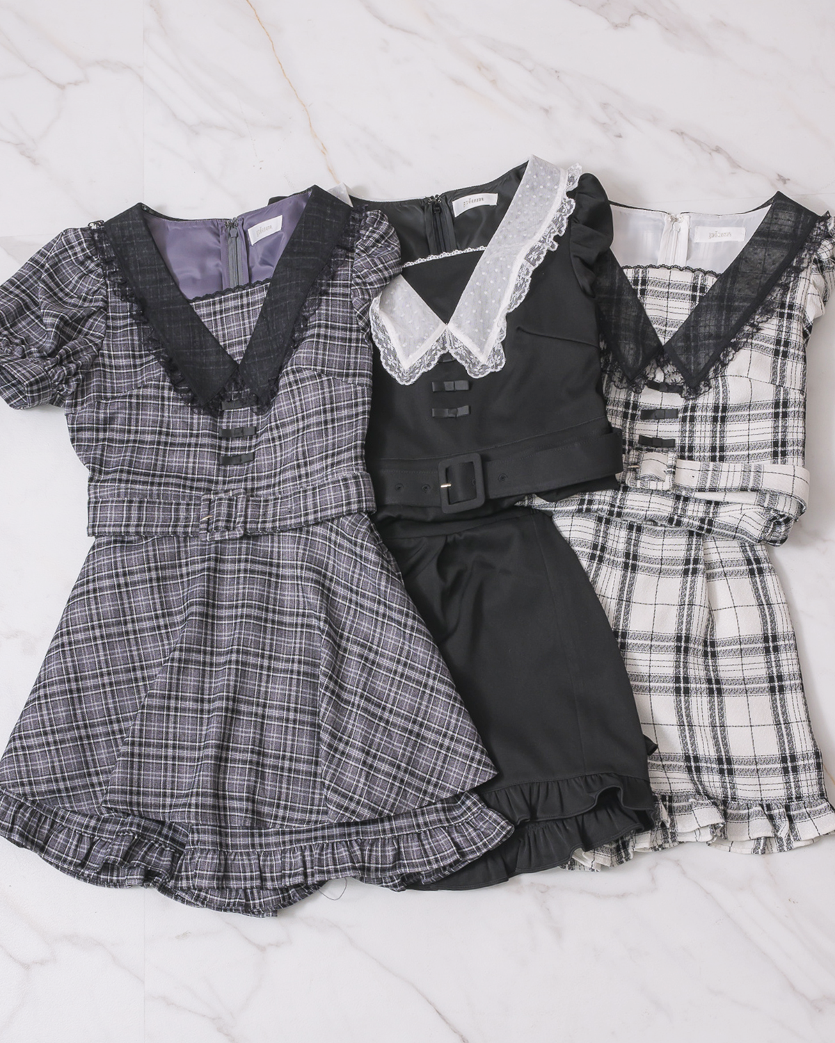 フロントリボンチュールカラーセットアップ