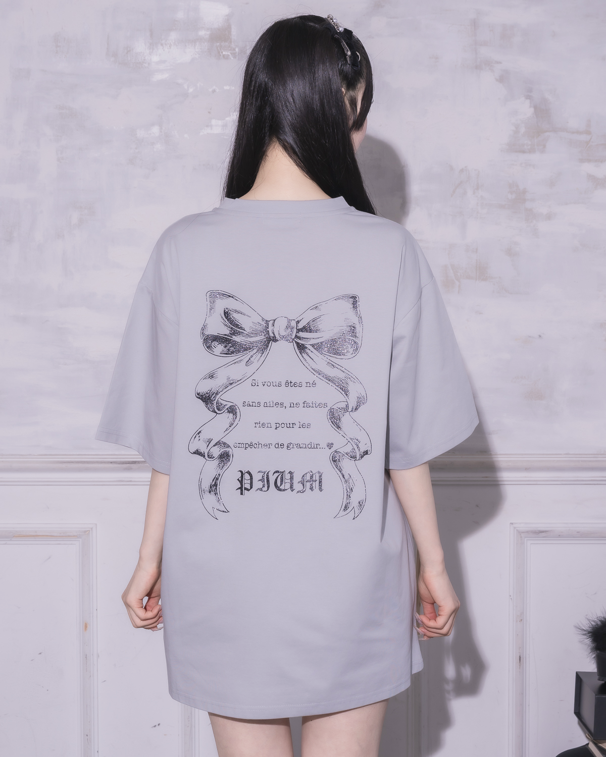 モデル身長:155cm/着用カラー : ブルーグレー