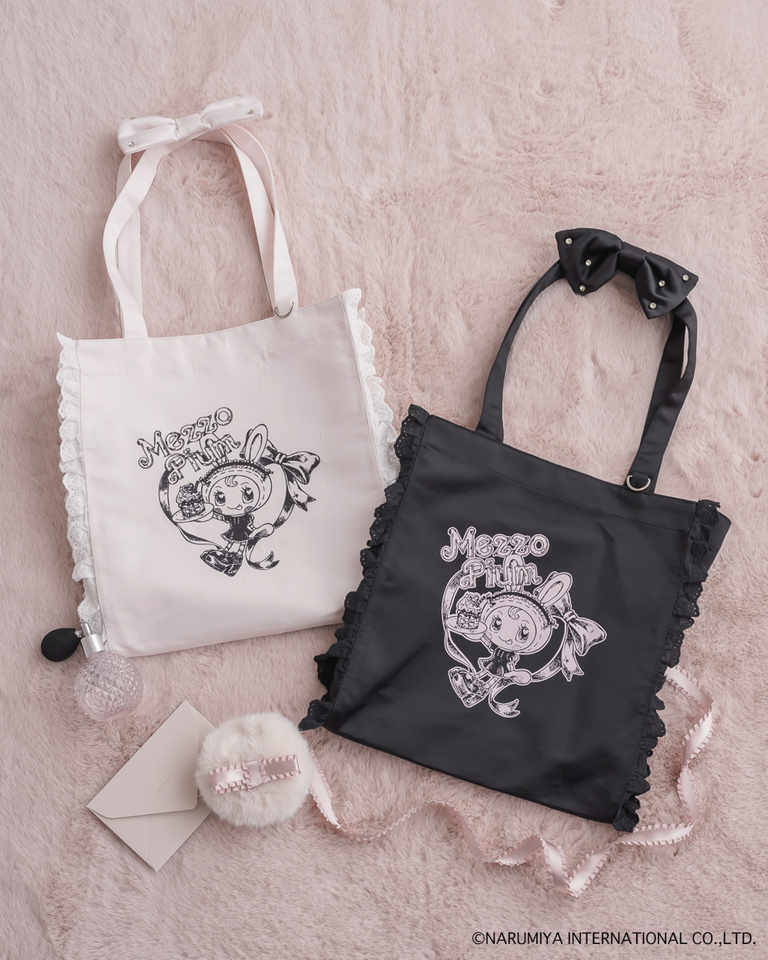 pium×Mezzo Piano ベリエちゃんコットンフリルトート