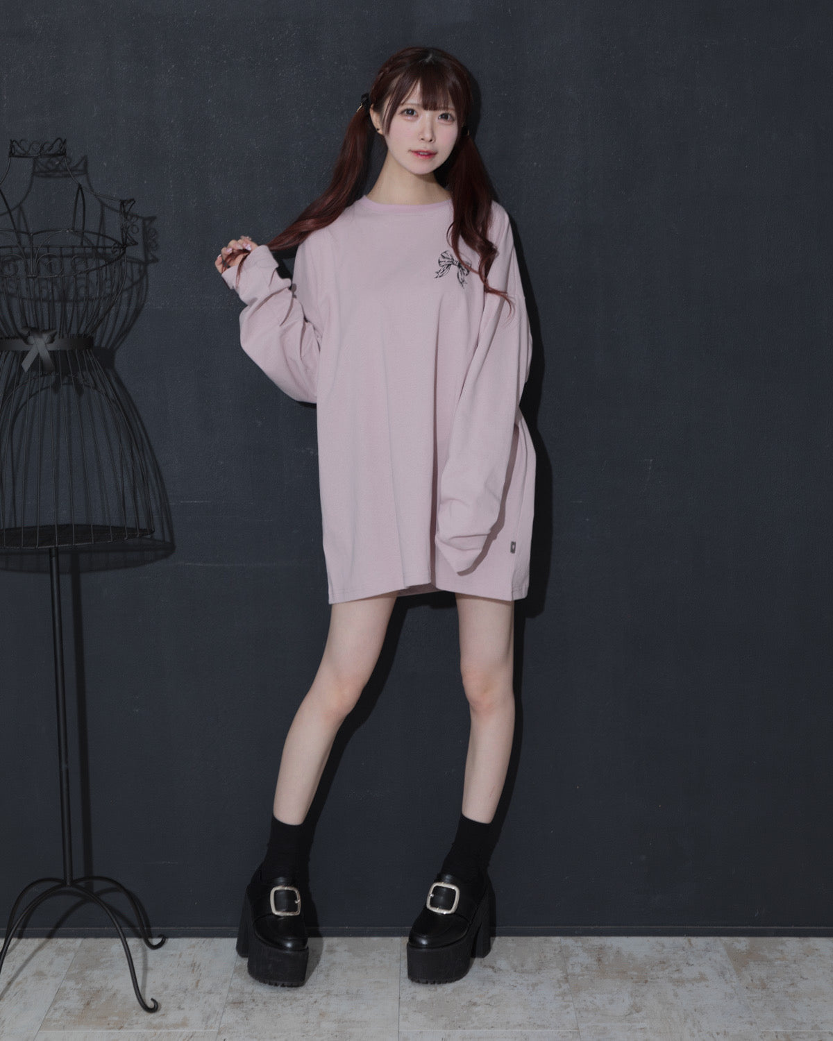 pium melty cake オーバーサイズロングTシャツ