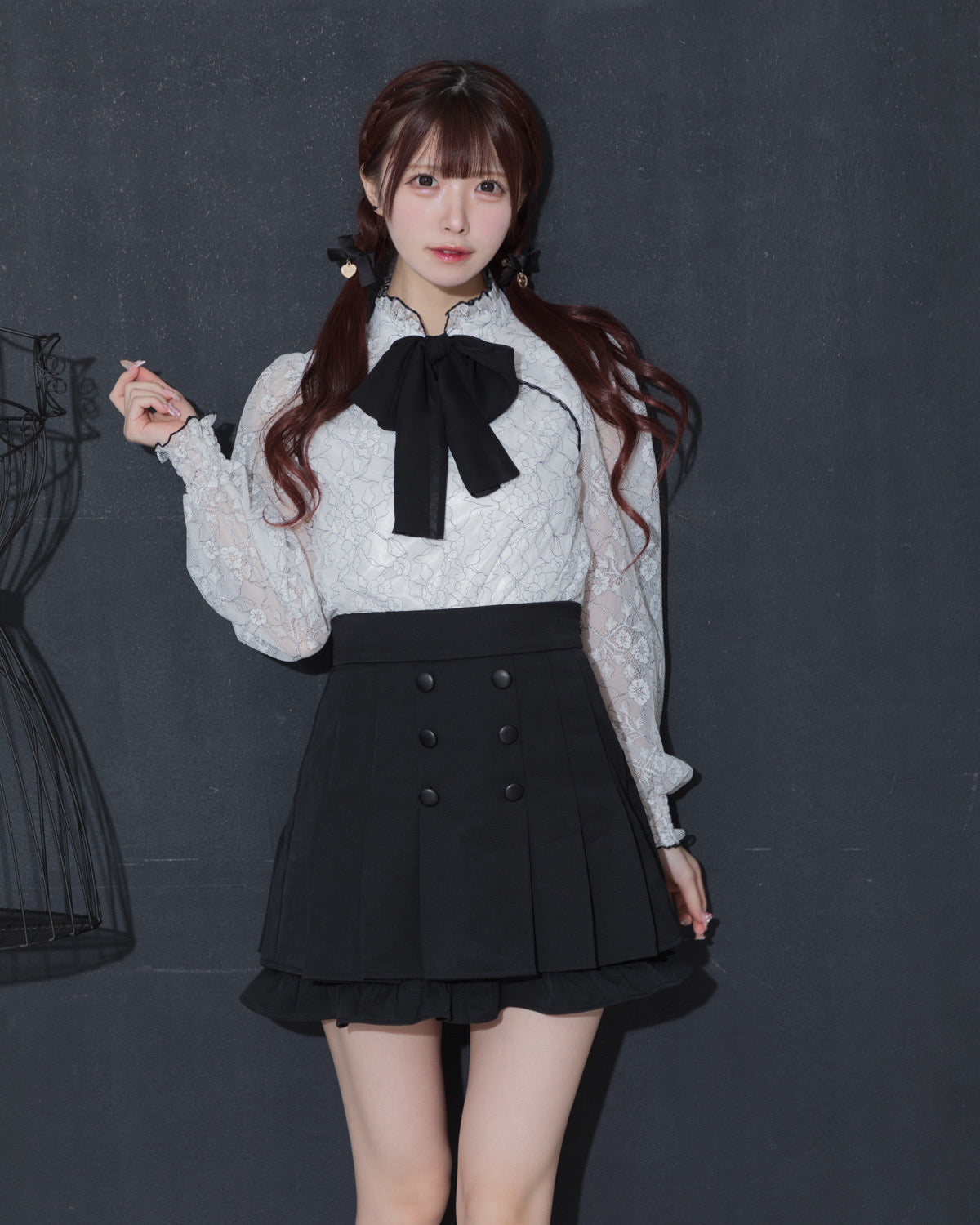 モデル身長:161cm/着用カラー:ブラック