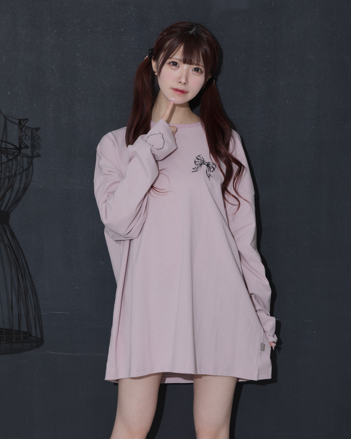 モデル身長:161cm/着用カラー:ピンク