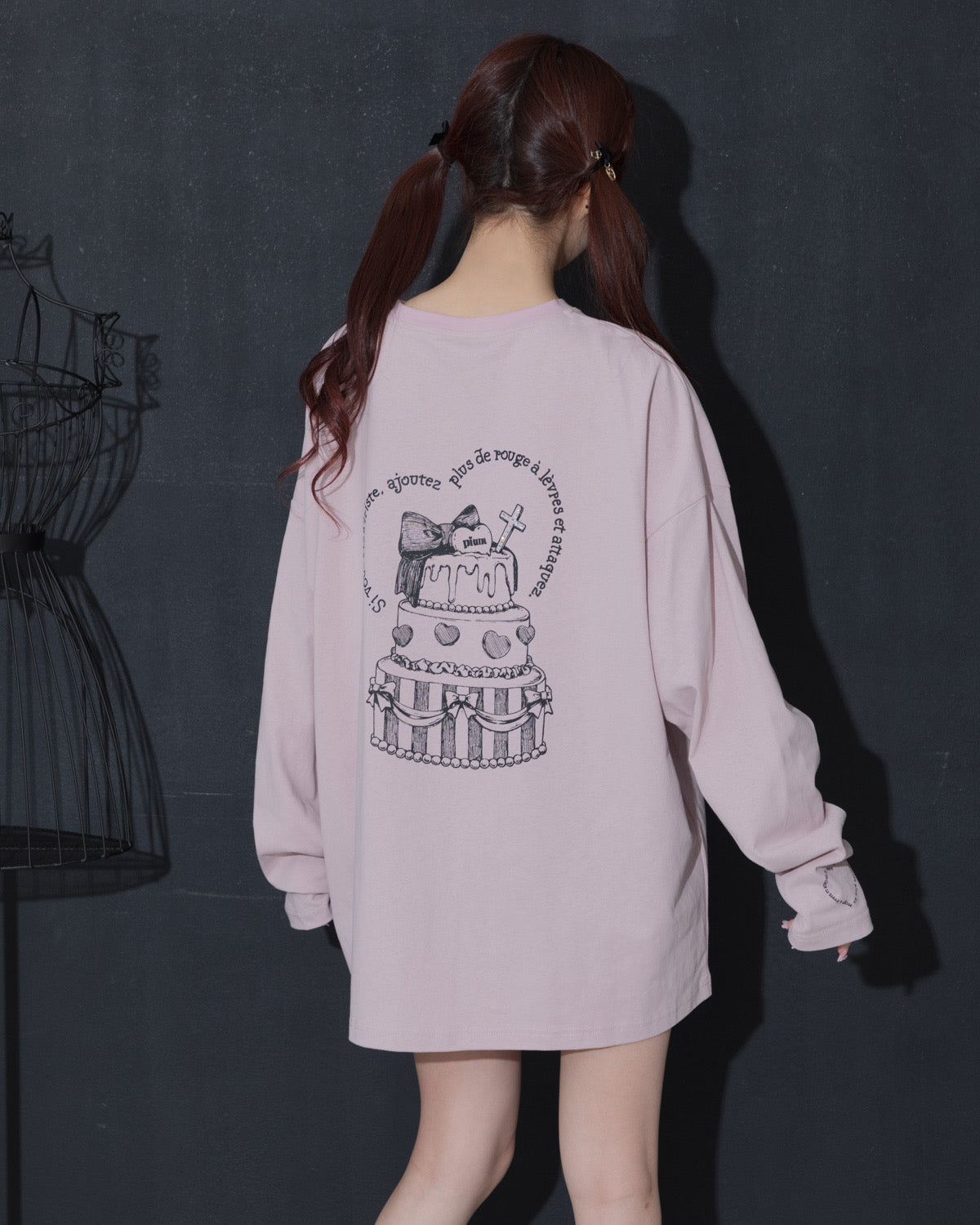pium melty cake オーバーサイズロングTシャツ
