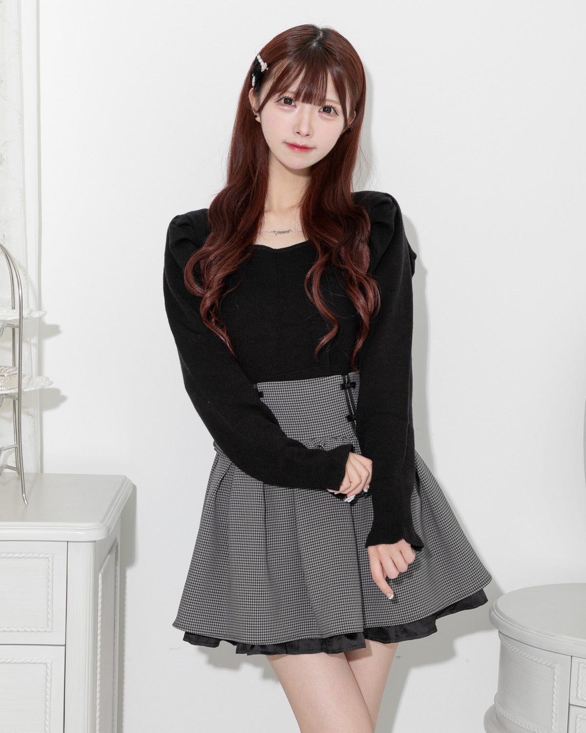 モデル身長:161cm/着用カラー:ブラック