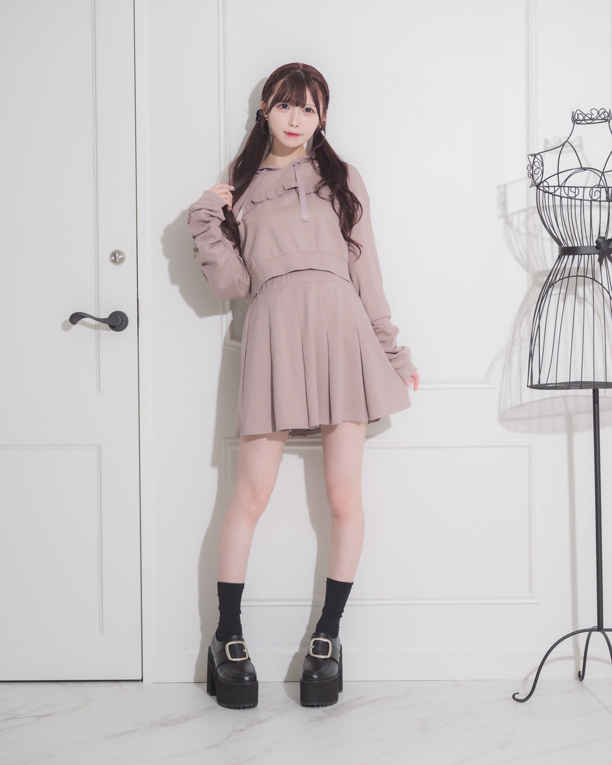 モデル身長:161cm/着用カラー:ピンク