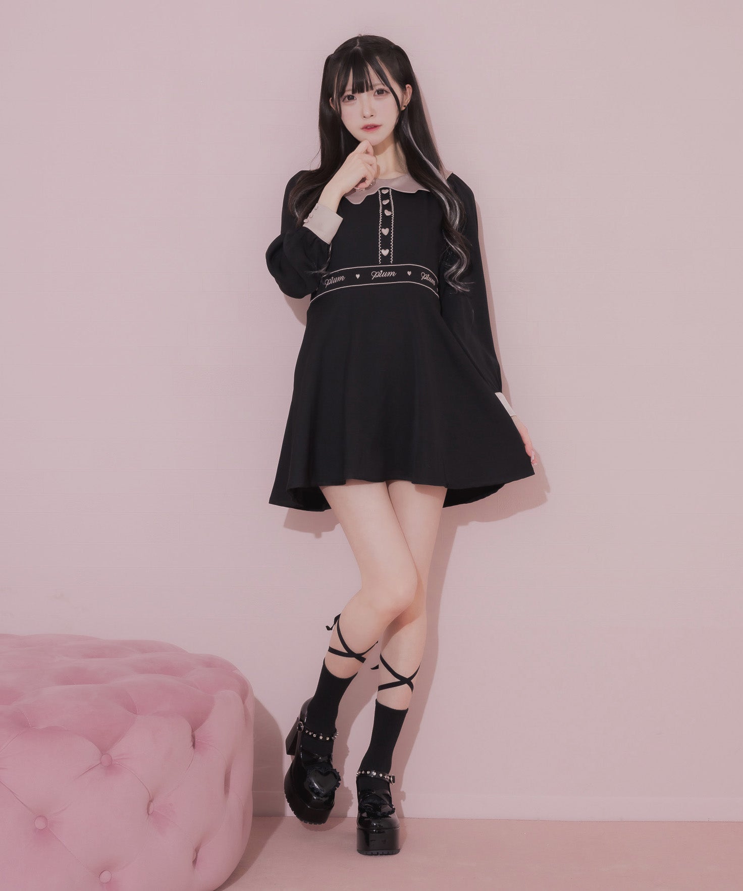 モデル身長:161cm/着用カラー:ブラック