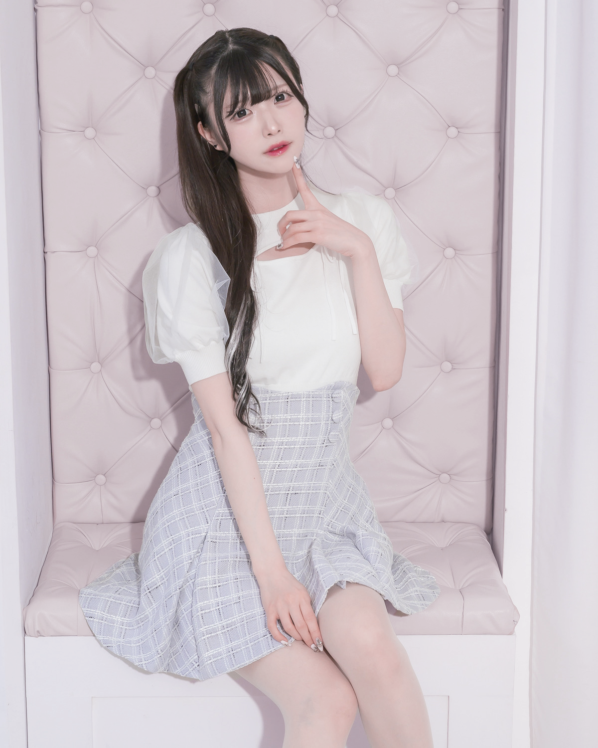 モデル身長:161cm/着用カラー:ホワイト