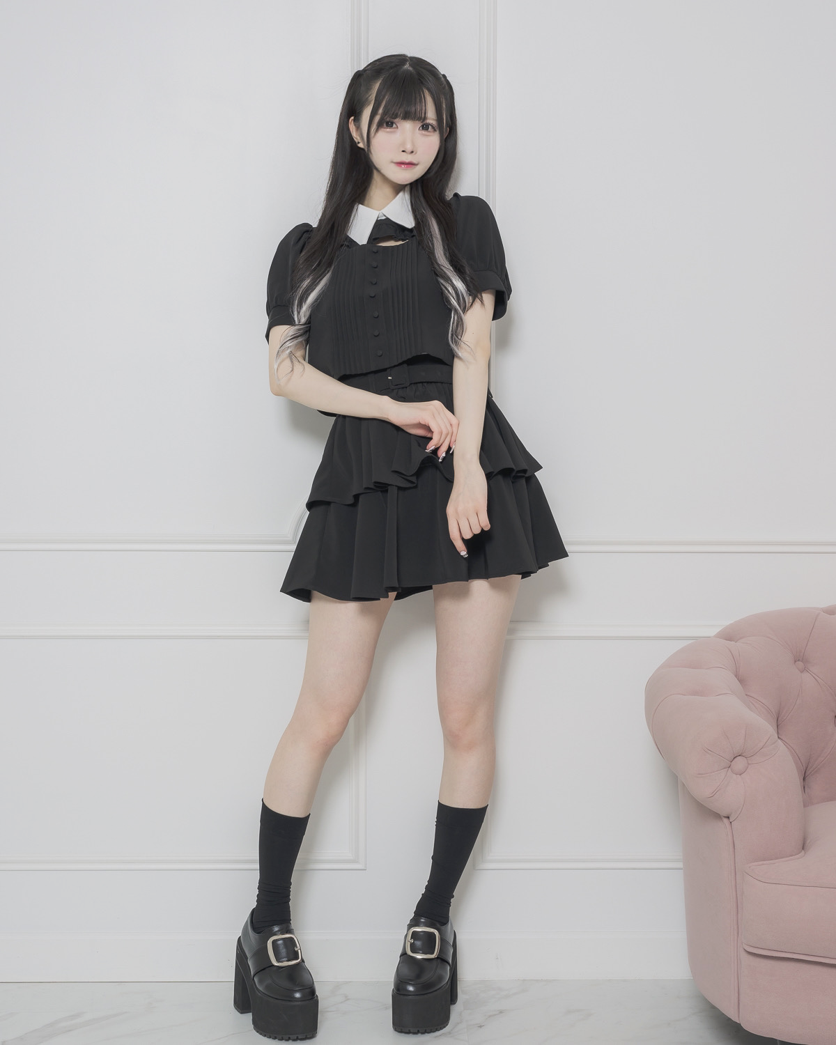 モデル身長:161cm/着用カラー:ブラック