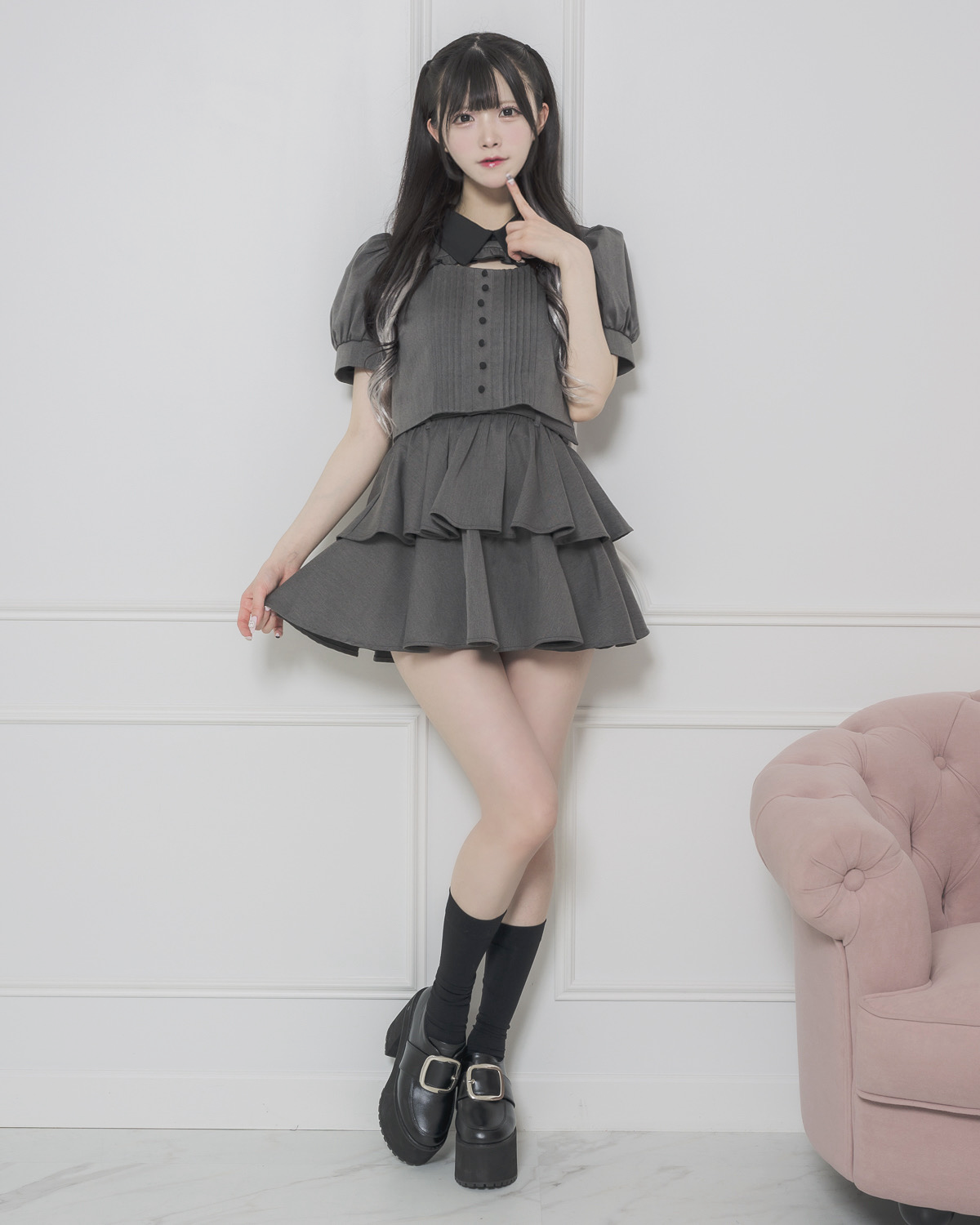 モデル身長:161cm/着用カラー:チャコール