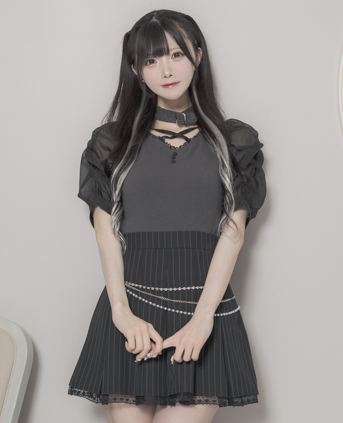 モデル身長:161cm / 着用カラー:ブラック